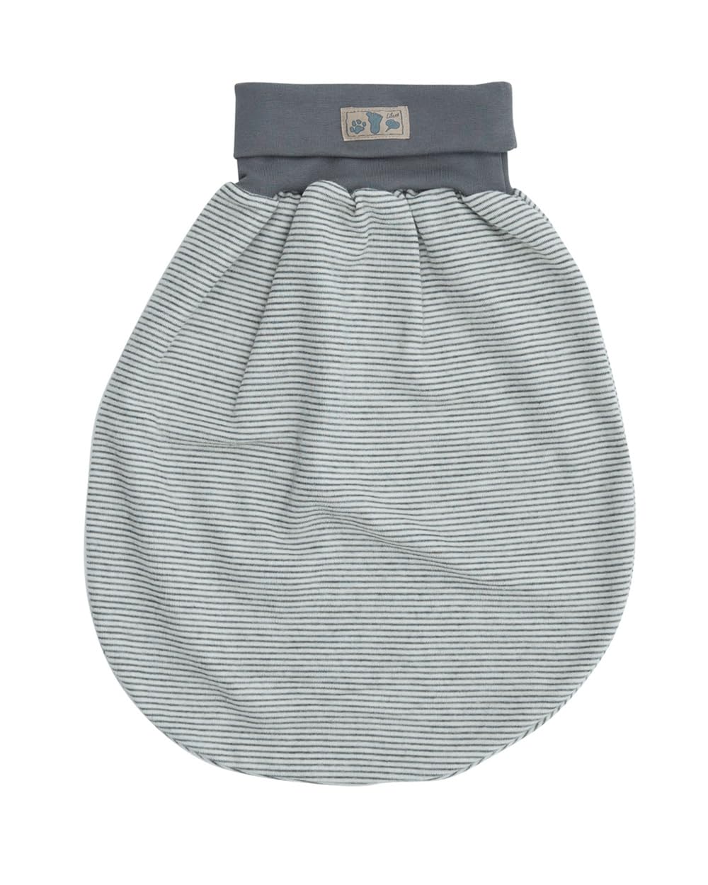 Lilano, Schlafsack/Pucksack mit Nabelbund, Merinowolle (kbT), Seide, 210 g/m² (Hellgrau/Natur), Hell