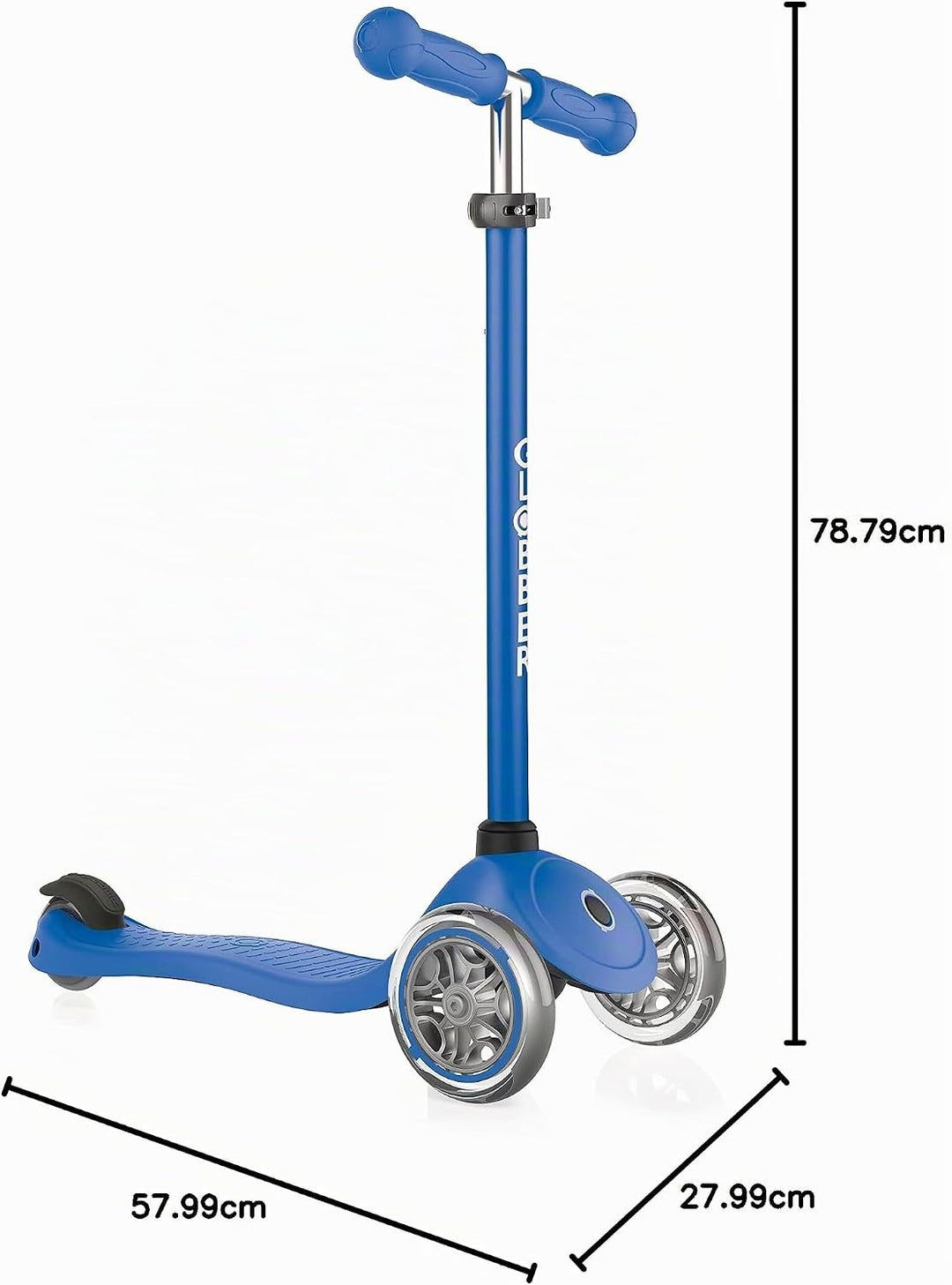 Globber Primo – Tretroller Kinder, 120/80 mm, ABEC 5, 3-rädrig, höhenverstellbar
