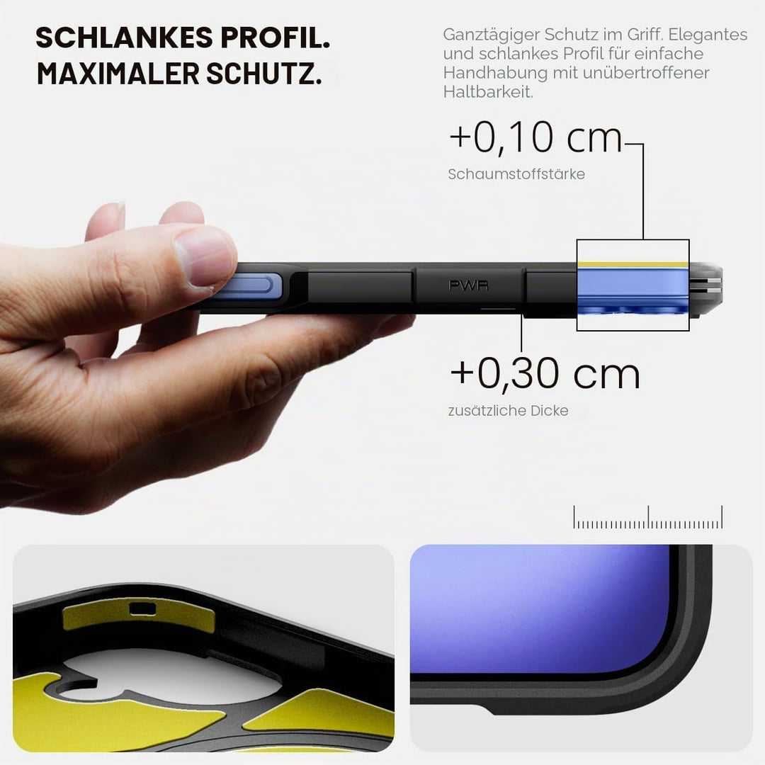 Spigen Tough Armor (AI) MagFit Hülle für iPhone 16, Kompatibel mit MagSafe Zubehör -Schwarz iPhone 1