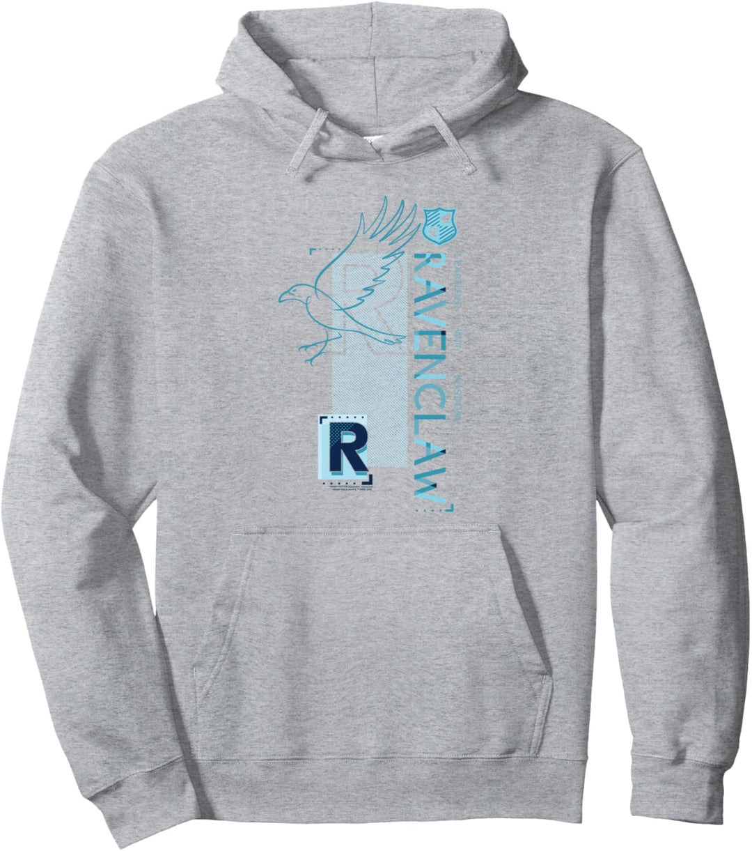 Harry Potter Ravenclaw Pattern Crest Pullover Hoodie