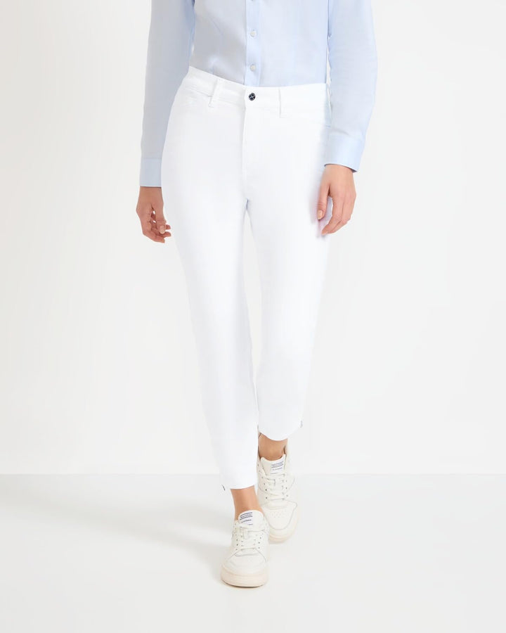 Mac - Damen 5-Pocket Jeans, Dream CHIC (5471-90-0355L) 30W / 27L Weiss (White Denim D010), 30W / 27L