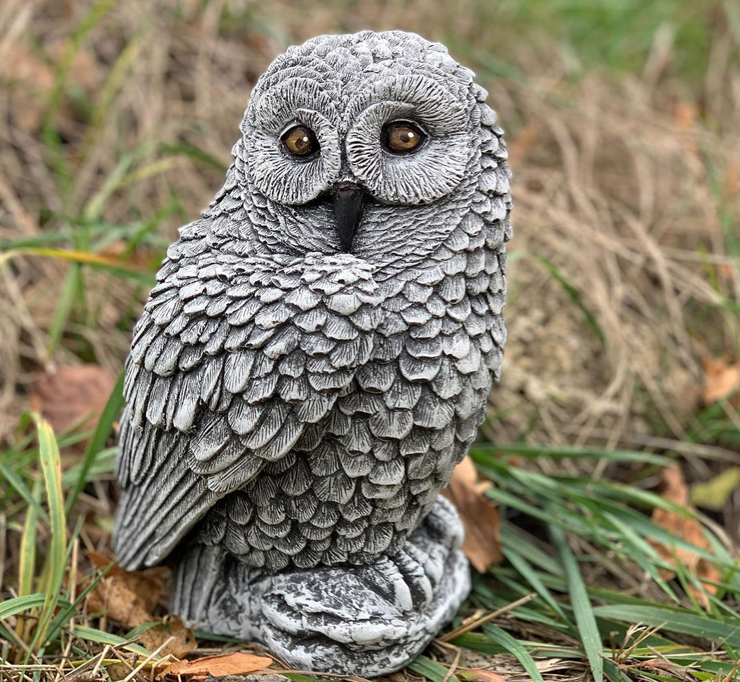 Stone and Style Steinfigur Uhu Kauz Steinguss frostfest wetterfest Gartenfigur
