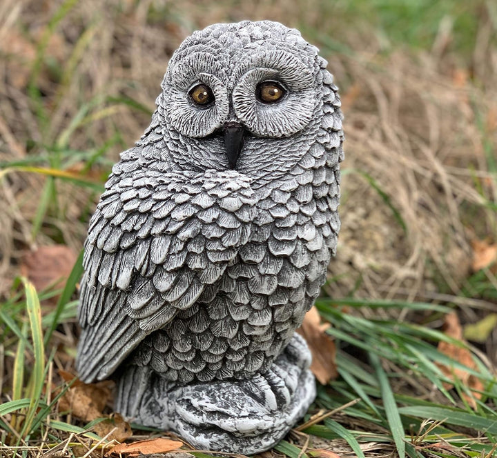 Stone and Style Steinfigur Uhu Kauz Steinguss frostfest wetterfest Gartenfigur
