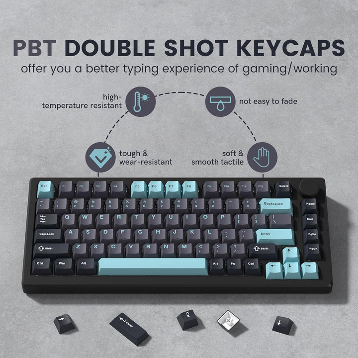 dagaladoo Double Shot PBT-Tastenkappen-Set, benutzerdefinierte Tastatur-Tastenkappen, komplettes Set