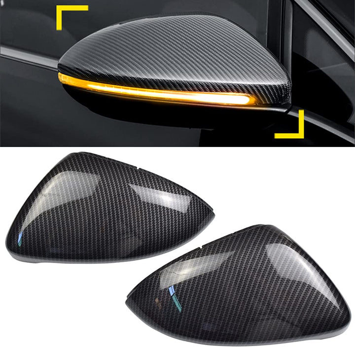 1 Paar Spiegelkappen Links Rechts Seitenspiegel Abdeckkappen für Golf MK7 7.5 GTI 7 Golf 7 R für T-o