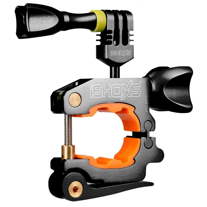 iSHOXS ProMount | Action Cam Fahrrad-Lenkerhalterung | Professioneler Aluminium Halter passend für G