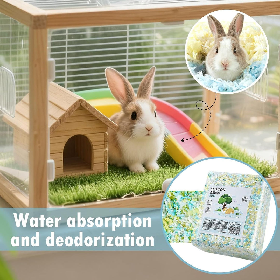 Bunny Litter - Odor Control Small Pet Bedding | Absorbent Syrian and Dwarf Hamster Litter for Cages,