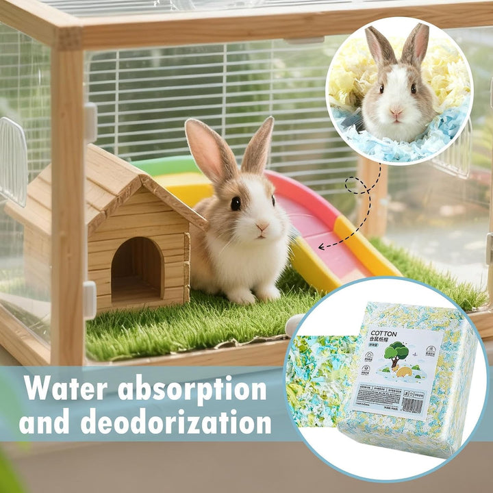 Bunny Litter - Odor Control Small Pet Bedding | Absorbent Syrian and Dwarf Hamster Litter for Cages,