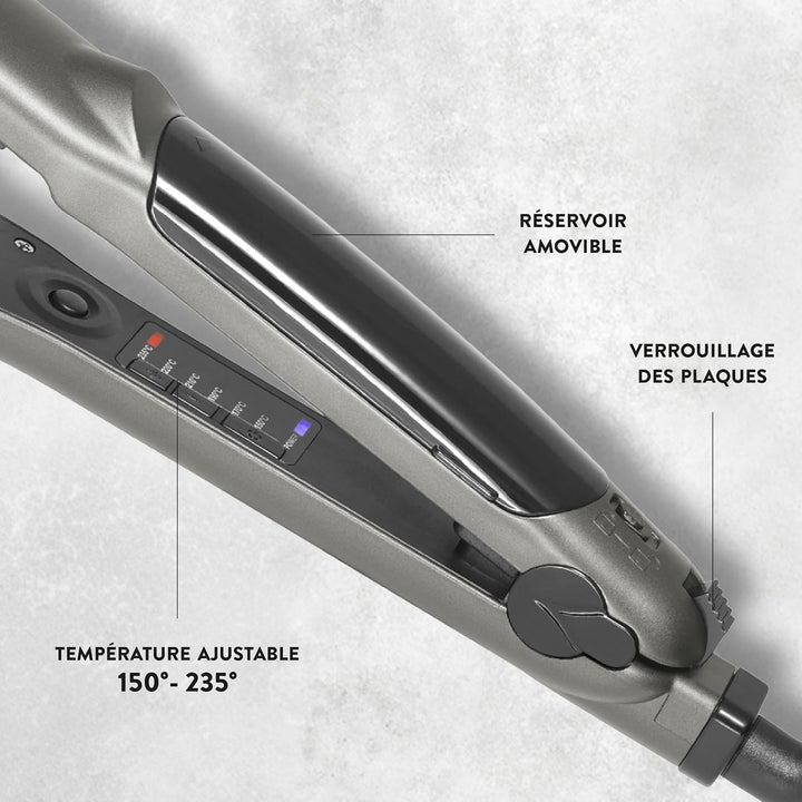 JEAN LOUIS DAVID - Lisseur Vapeur VAPOR STYLER - Verstellbarer Dampf - Extra dünne Turmalin-Keramikp