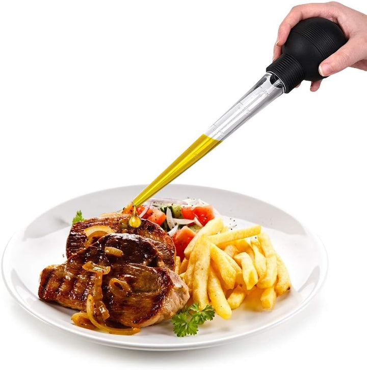 Hidyliu Puten-Baster mit Bürste, Einschliesslich Marinade-Injektionsnadel und Bürste eine Einfache R