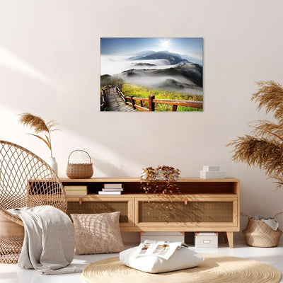 Bilder auf Leinwand Asien schönheit berg landschaft Leinwandbild 70x50cm Wandbilder Dekoration Wohnz