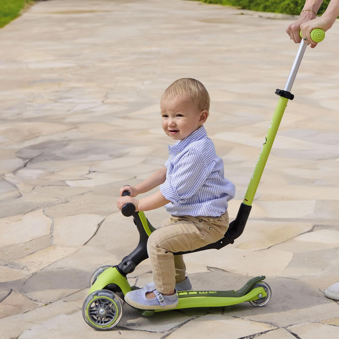 GLOBBER GO-UP Active Lights – 3 in 1 Dreirad, Laufrad und Scooter, 120/80 mm, 3-rädrig, höhenverstel