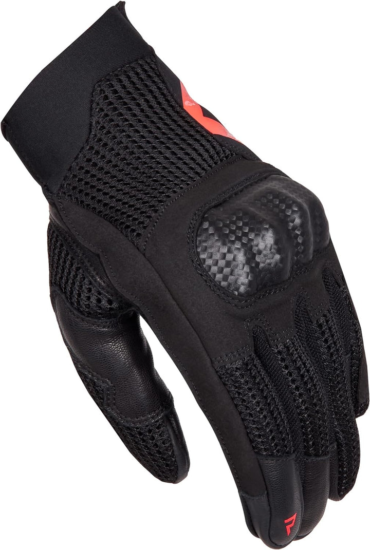 REBELHORN Gap III Motorradhandschuhe Herren | Ziegenleder | Knöchel Protektoren | Belüftung mit 3D-P