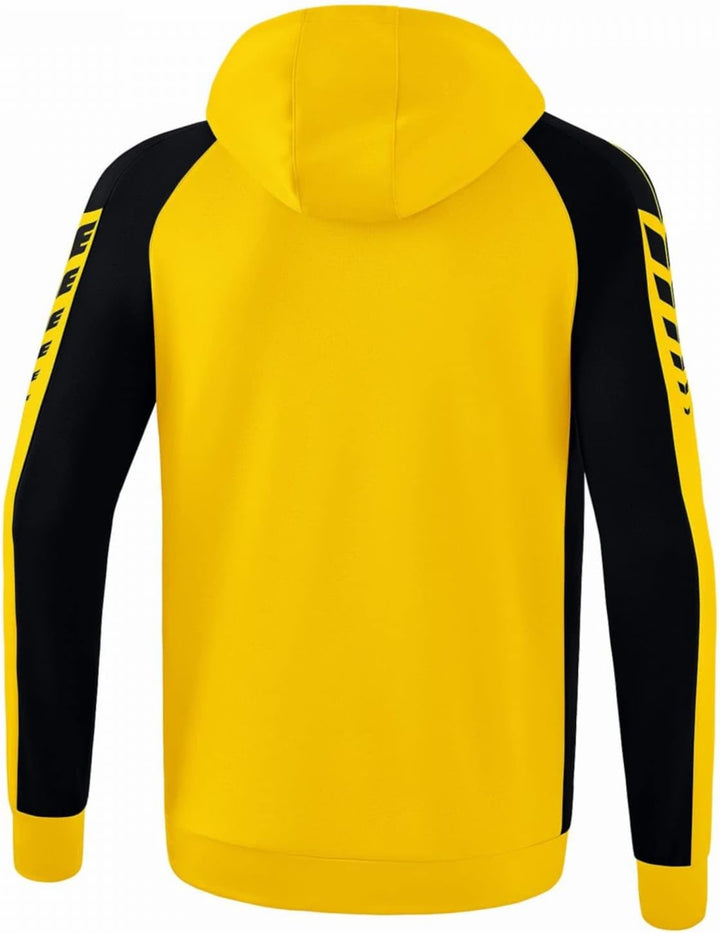 Erima Six Wings Kapuzenjacke Kids Kinder 116 Gelb/Schwarz, 116 Gelb/Schwarz