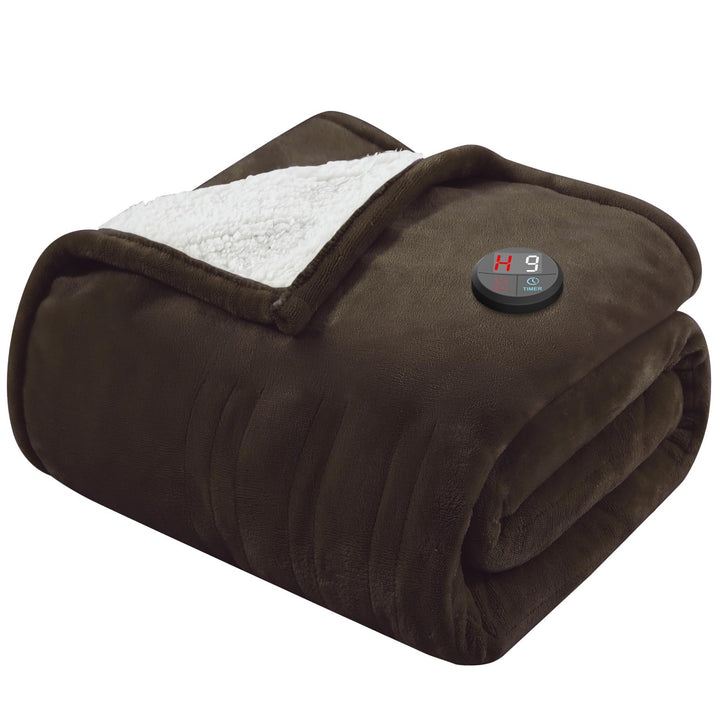 GOTCOZY Wärmedecke Heizdecke 130x180 cm – Ein Knopf Wärmedecke Elektrisch mit 10 Heizstufen & 9-Stun