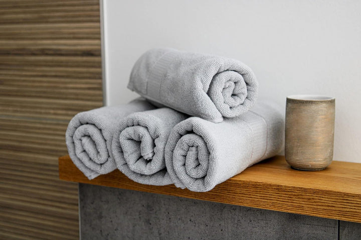 BANANALU 4er Set Handtücher 100% Baumwolle 50x100 Qualität 450g/m2, Bordeauxrot, Bossa Nova 18-1547
