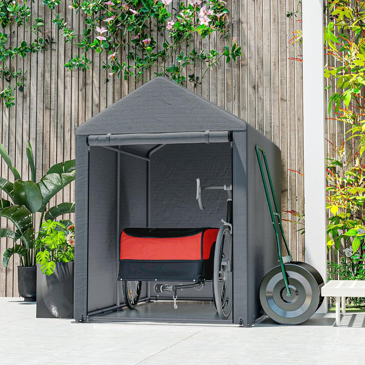 Outsunny Rasenwalze mit U-Griff, Gartenwalze, Gartenrolle, 40 cm Durchmesser, 60 L Wasser-/Sandfüllu