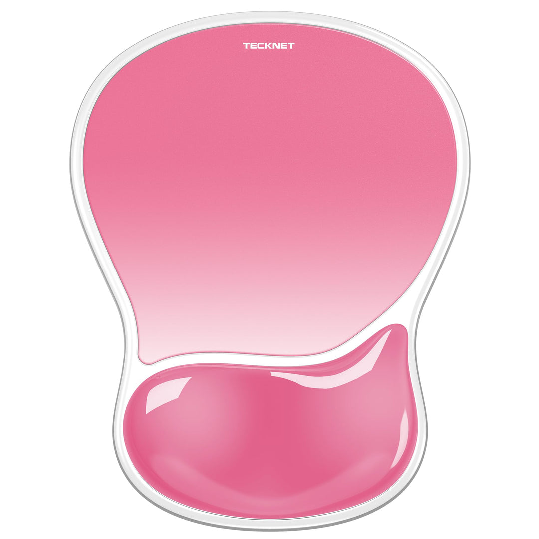 TECKNET Mauspad mit Gel-Handgelenkauflage, Ergonomische Tropfenförmige Vertiefung, Passt & Weich, Wa
