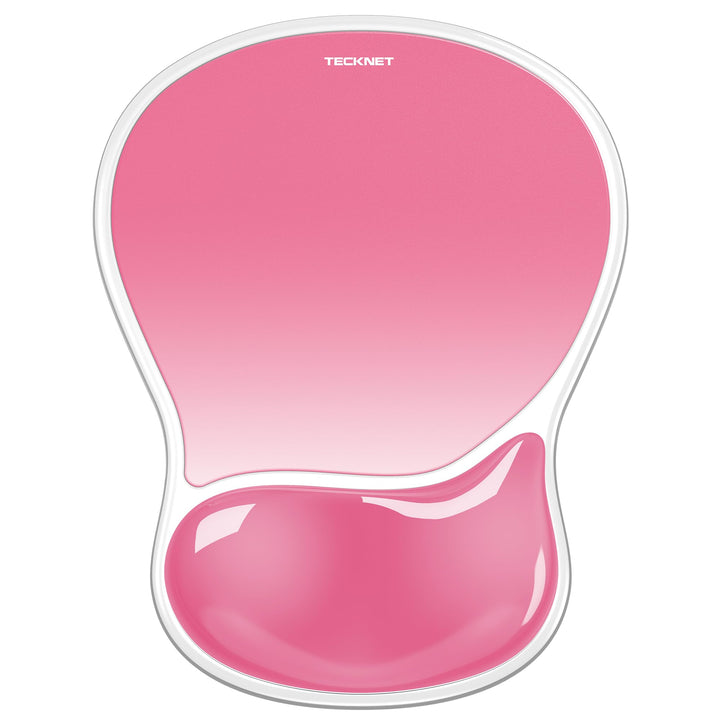 TECKNET Mauspad mit Gel-Handgelenkauflage, Ergonomische Tropfenförmige Vertiefung, Passt & Weich, Wa