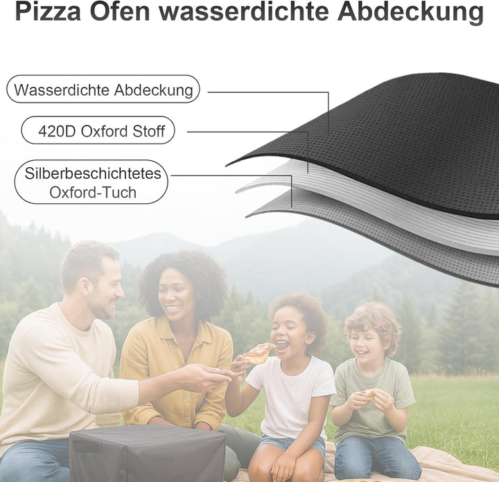 Pizzaofen Abdeckung für Cozze 90347 17" Pizza Ofen, Grillabdeckung Wetterfest Staubfest, 420D Oxford