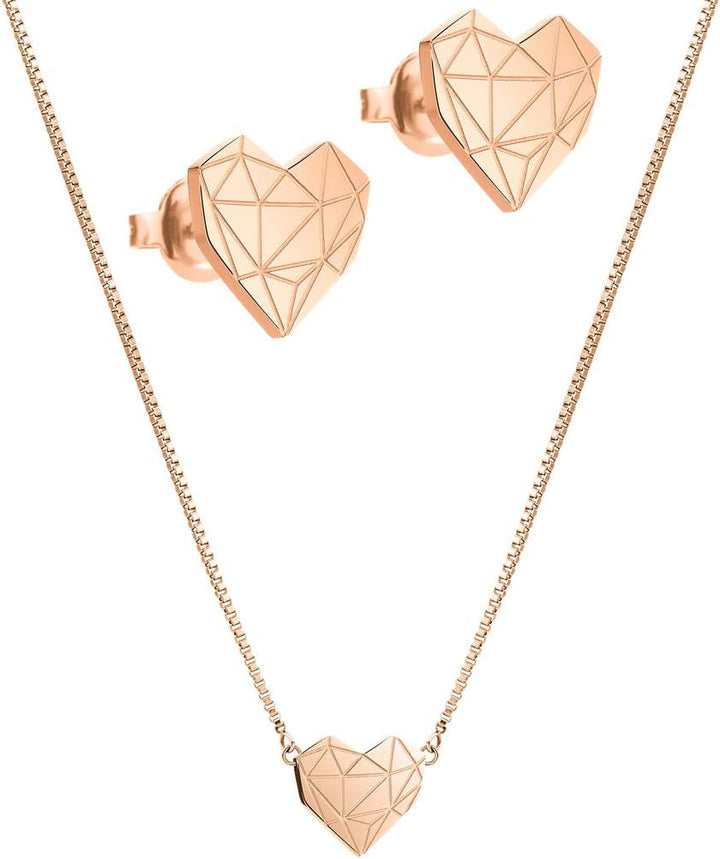 LIEBESKIND Berlin Schmuck-Set Edelstahl Roségold, Roségold