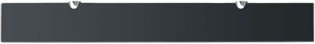 vidaXL Wand Regal Glasregal Glasboden Glasablage Badregal Schwarz 80x10 cm 8 mm 80 x 10 cm/1 Schwarz