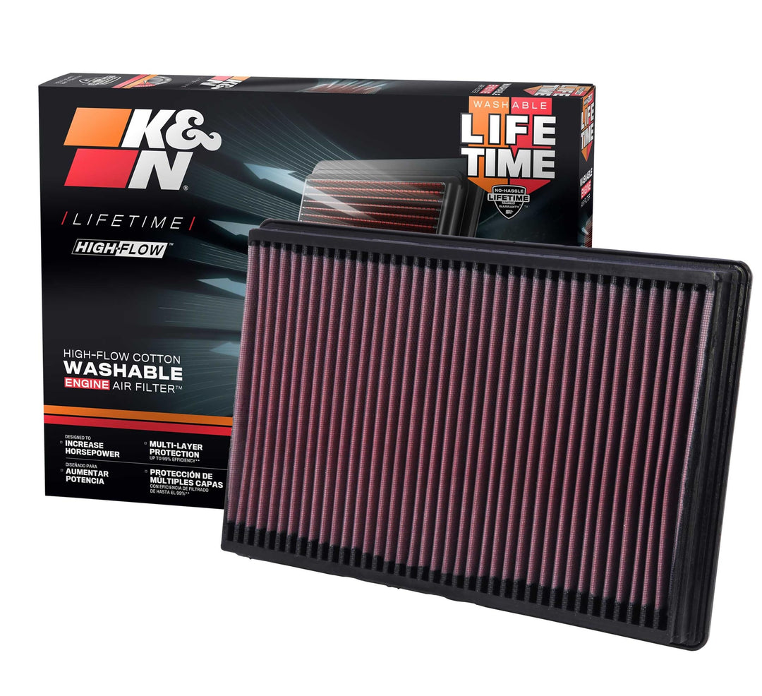 K&N 33-2247 Motorluftfilter: Hochleistung, Prämie, Abwaschbar, Ersatzfilter,Erhöhte Leistung, 2002-2