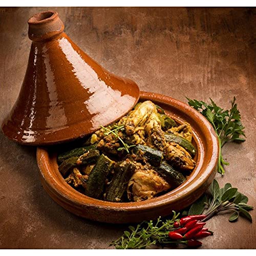 Tajine aus Ton Ø 27 cm für 4-5 Personen - Marokkanische Tagine - Schmortopf