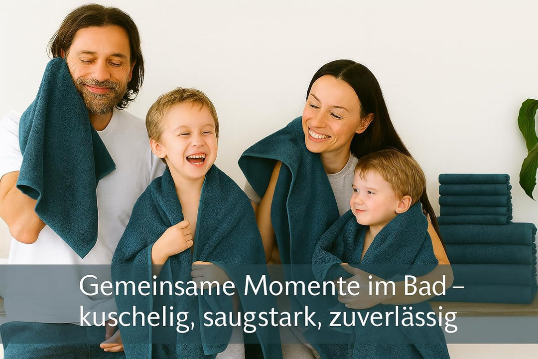 Betz 6er Pack Handtücher Set Handtuch Berlin Grösse 50 x 100 cm 100% Baumwolle Farbe tauben blau, Bl