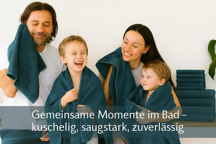 Betz 6er Pack Handtücher Set Handtuch Berlin Grösse 50 x 100 cm 100% Baumwolle Farbe tauben blau, Bl