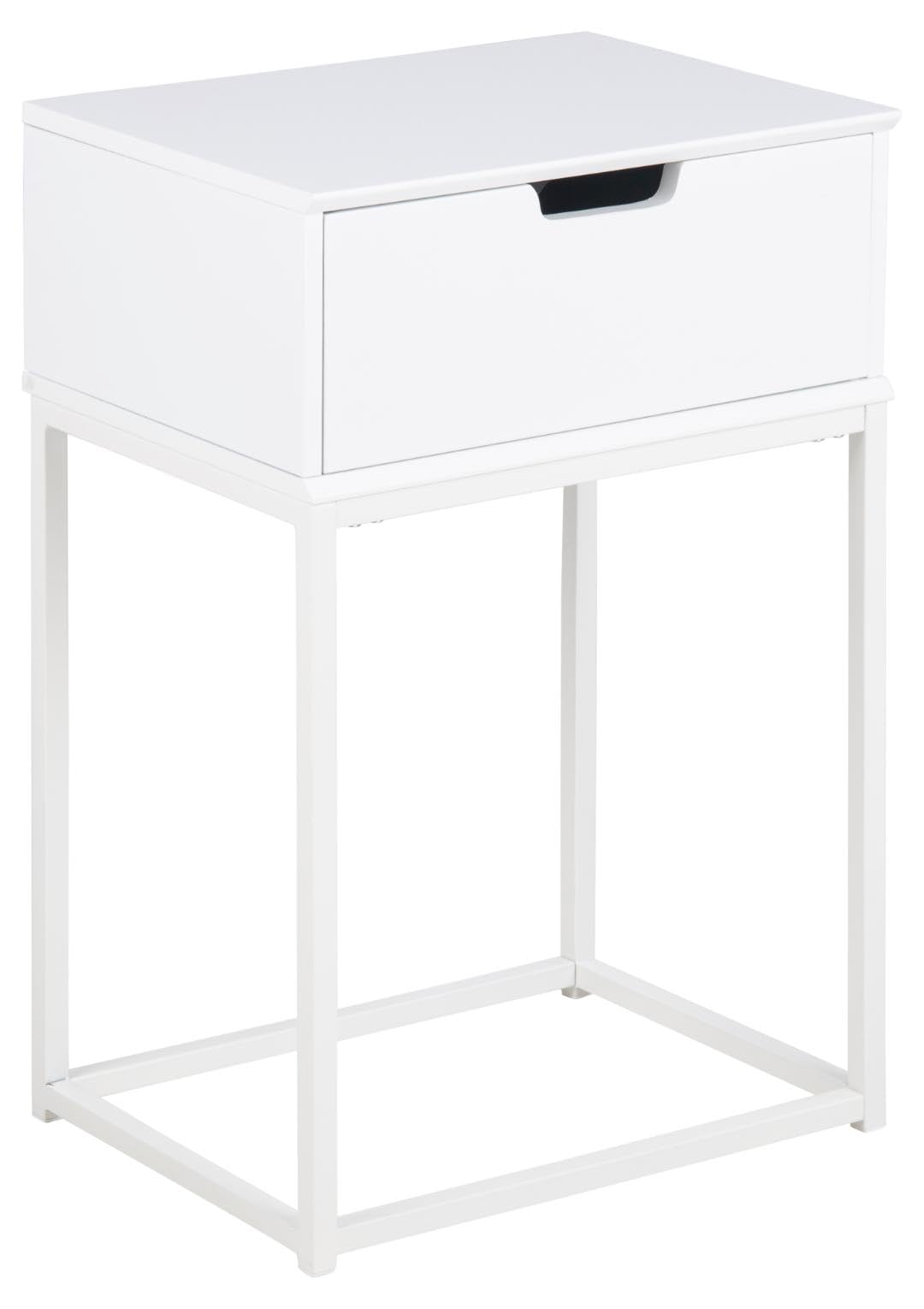 AC Design Furniture Mariela Nachttisch, MDF, weiss, L: 30 x W: 40 x H: 61.5 cm, Weiss