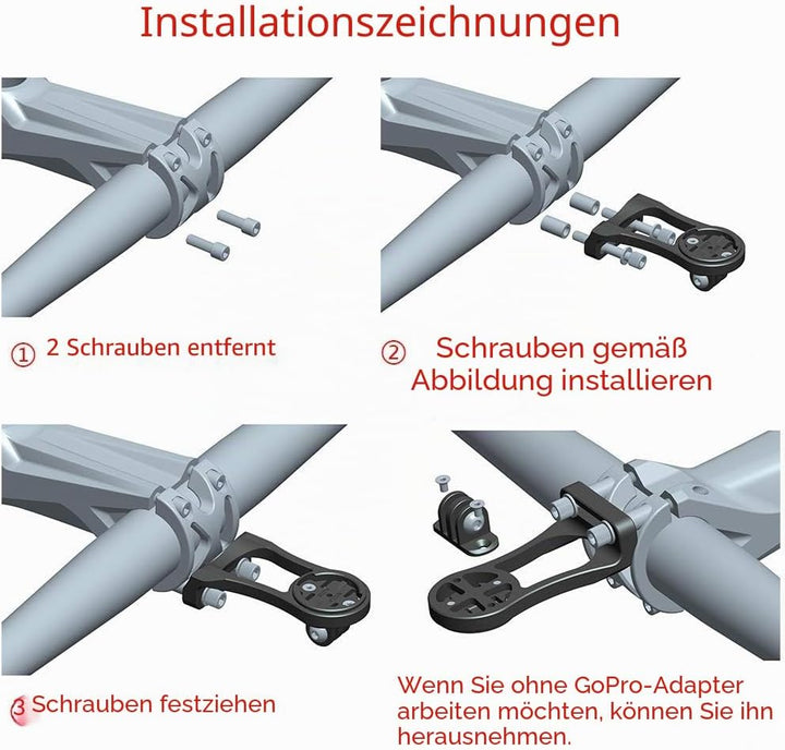 Panmout Extended Out-Front-Halterung, Bike-Lenkerhalterung für NiteRider-Adapter, Sports Aktion-Kame