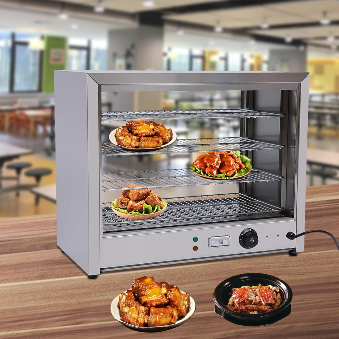 Vierstöckiger Kühl- und Aufbewahrungsschrank; Lebensmittelvitrine für Buffets; integrierte Temperatu