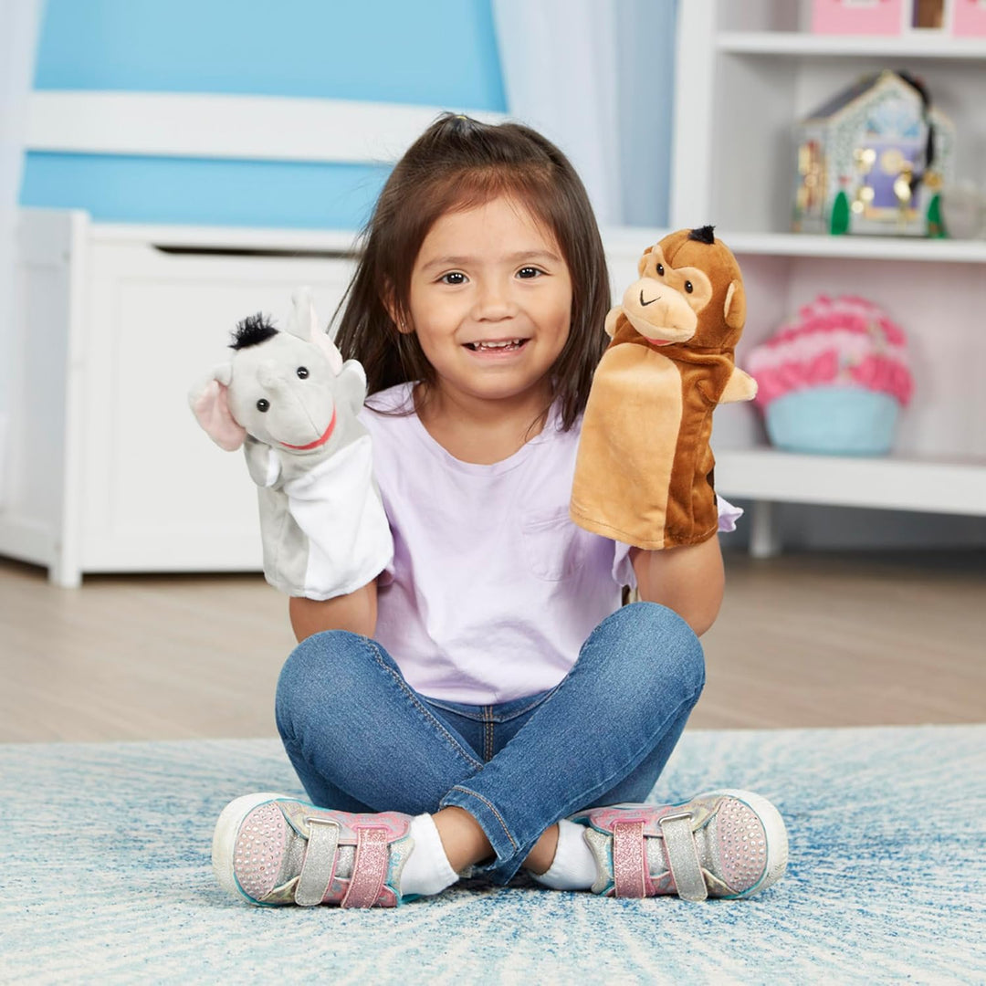 Melissa & Doug Safari Friends Handpuppen | Handpuppen und Theater | weiches Spielzeug | 3+ | Geschen