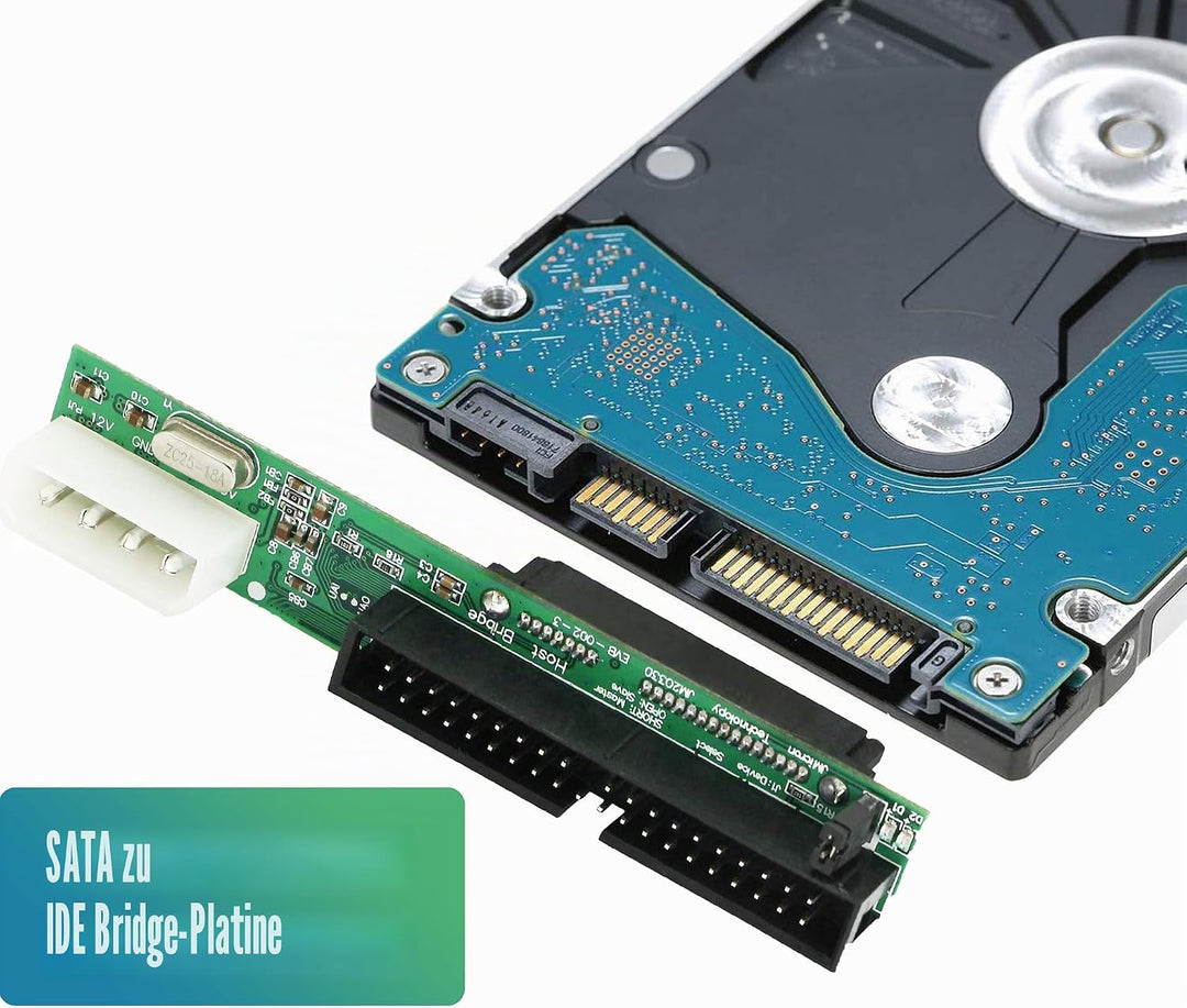 CERRXIAN SSD/SATA auf IDE Bridge Board, SATA zu PATA IDE Konverter, Plug&Play 7+15 Pin 3.5/2.5 HDD D