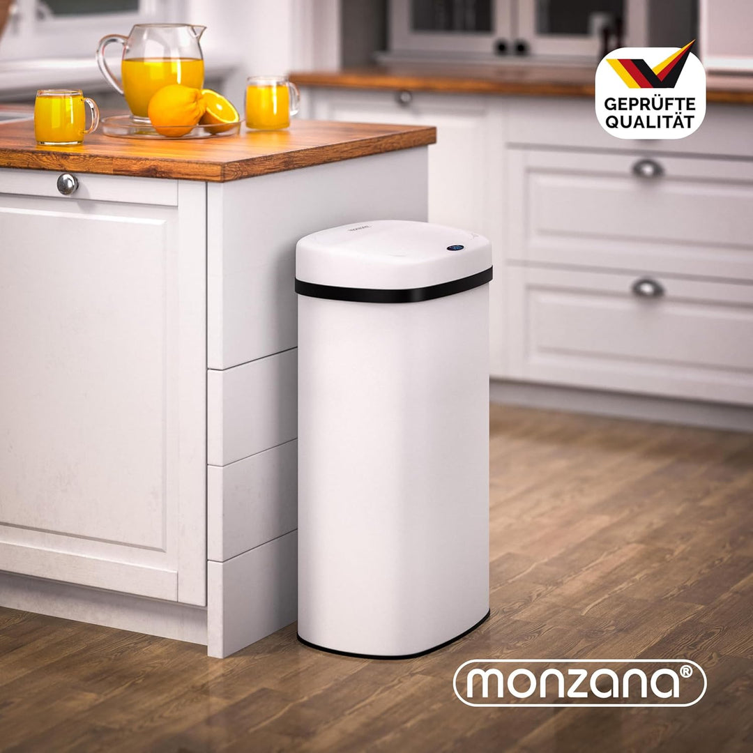 Monzana® Sensor Mülleimer Küche 58 L Automatik mit Bewegungssensor Soft-Close-Deckel Wasserdicht USB