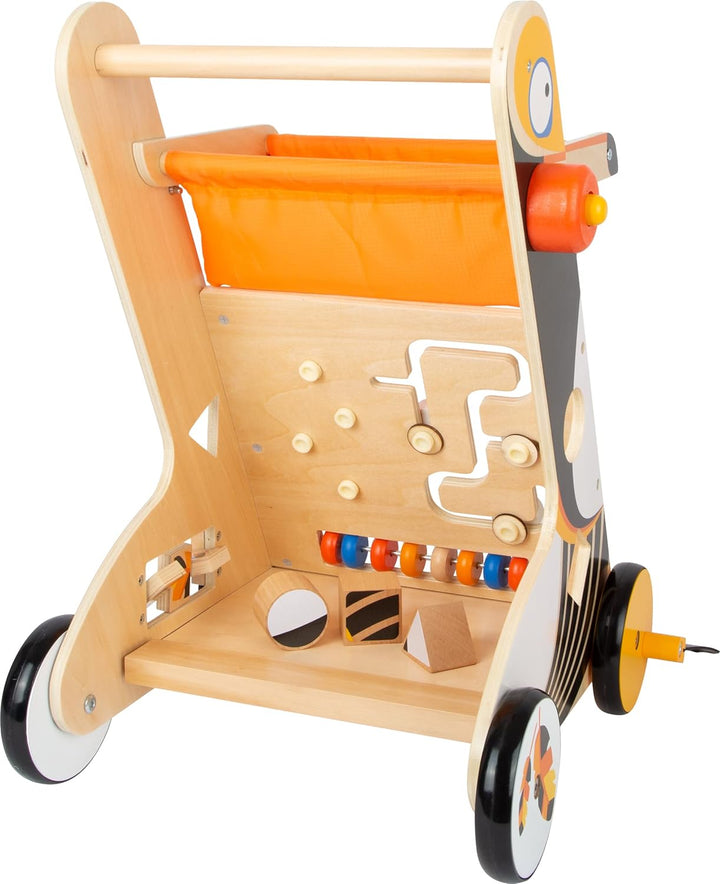 small foot Lauflernwagen Tukan aus Holz mit Bremssystem und vielseitigen Spielmöglichkeiten, für Kin