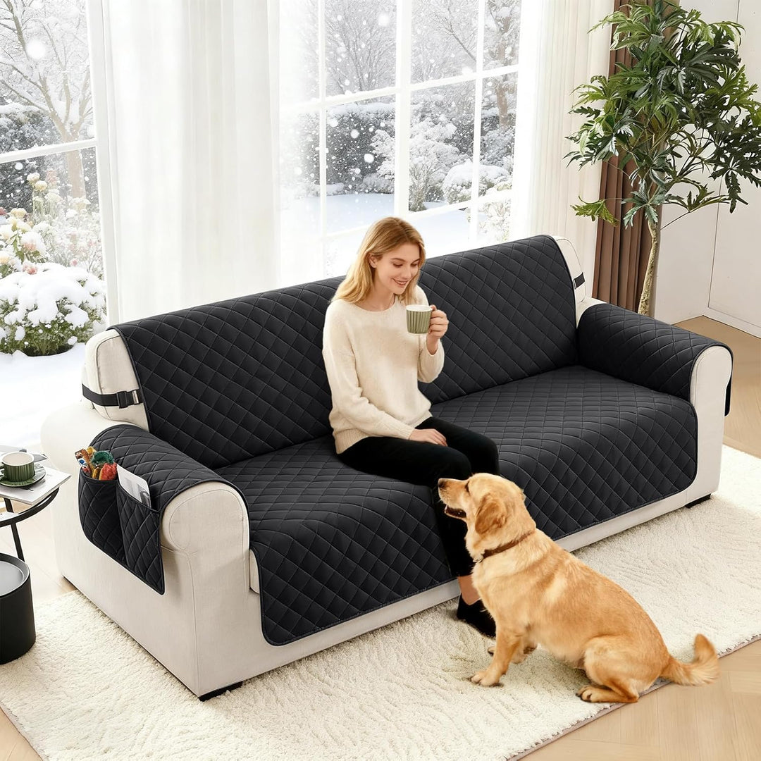 TAOCOCO Sofa Überzug, Sofabezug Wasserdicht Mit Gummiband，Wohnzimmer Anti-Rutsch Gepolsterter Sofasc