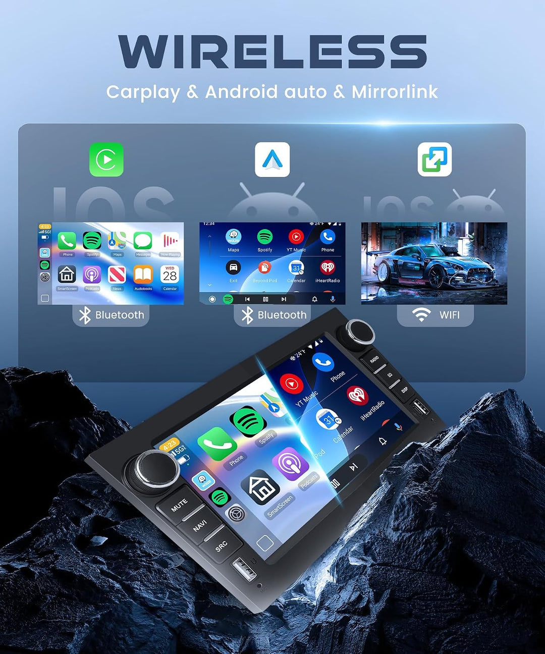 Rimoody Autoradio für Opel Corsa/Astra/Zafira/Meriva/Combo, 7 Zoll Android 15 Autoradio mit 2+64GB,