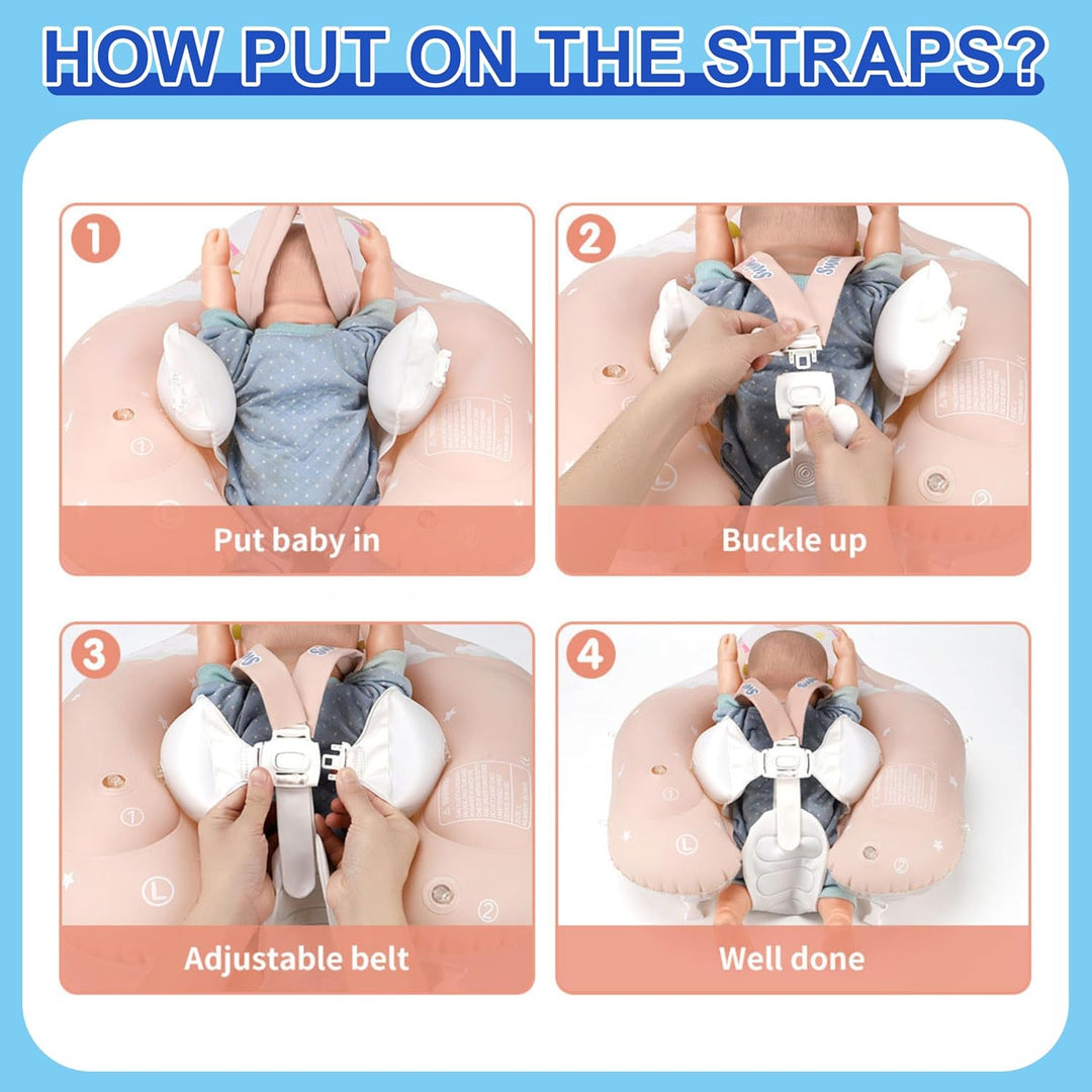 Aufblasbarer Babyschwimmring (0-6 Monate), Babyschwimmring mit Sitz (6-12 Monate), Schwimmring für K