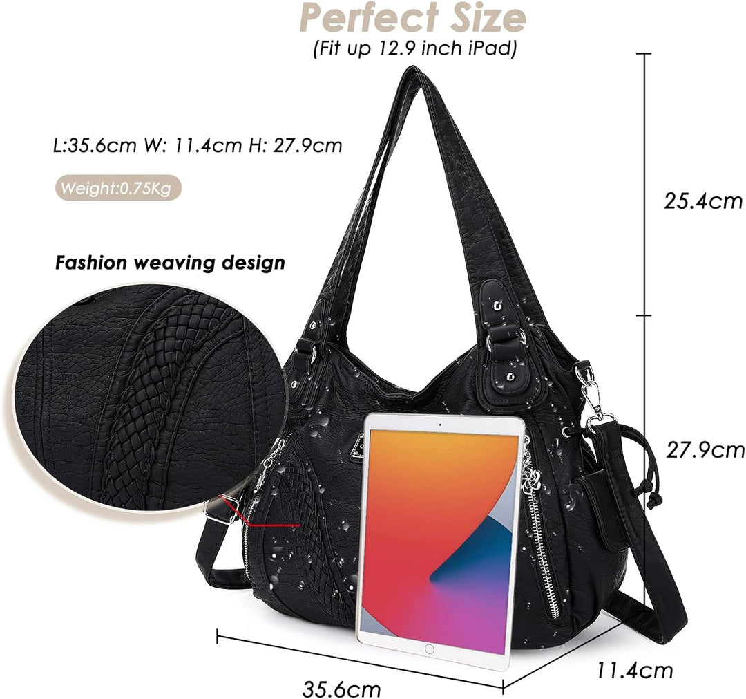 Angel Kiss Damen Handtasche Umhängetasche Leder Umhängetasche Gross Hobo Handtaschen 158