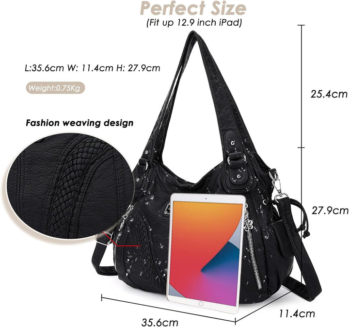 Angel Kiss Damen Handtasche Umhängetasche Leder Umhängetasche Gross Hobo Handtaschen 158