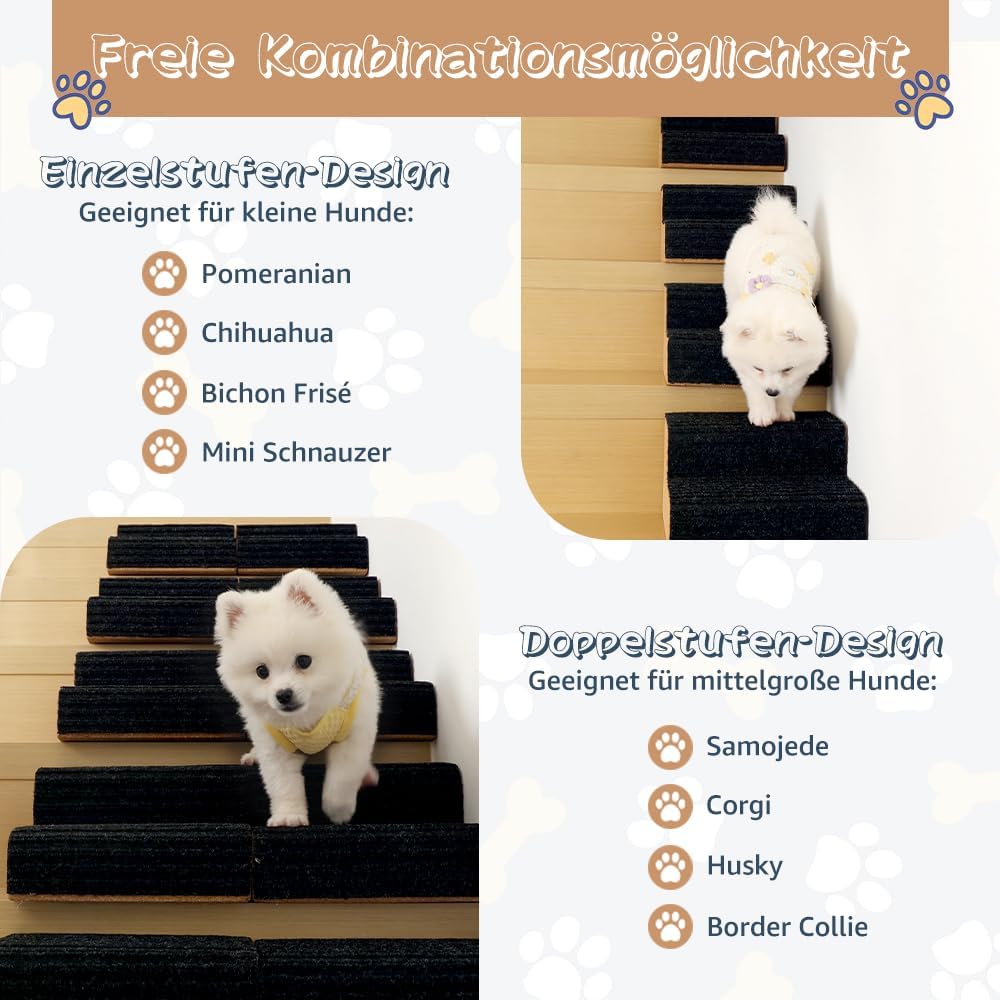 SMONTER Vereinfachen Sie Treppen für Hunde, verwandeln Sie Treppen in eine einfache Rampe, umweltfre