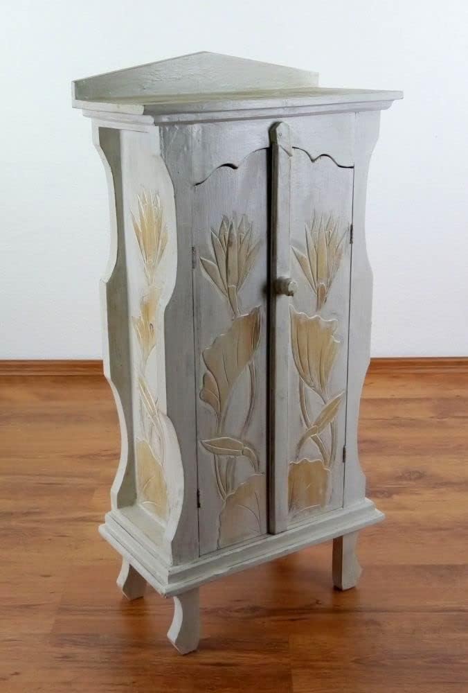 livasia Kleiner 2 türiger Schrank, Badezimmerschrank, Wäscheschrank, Garderobenschränkchen, Nachtsch