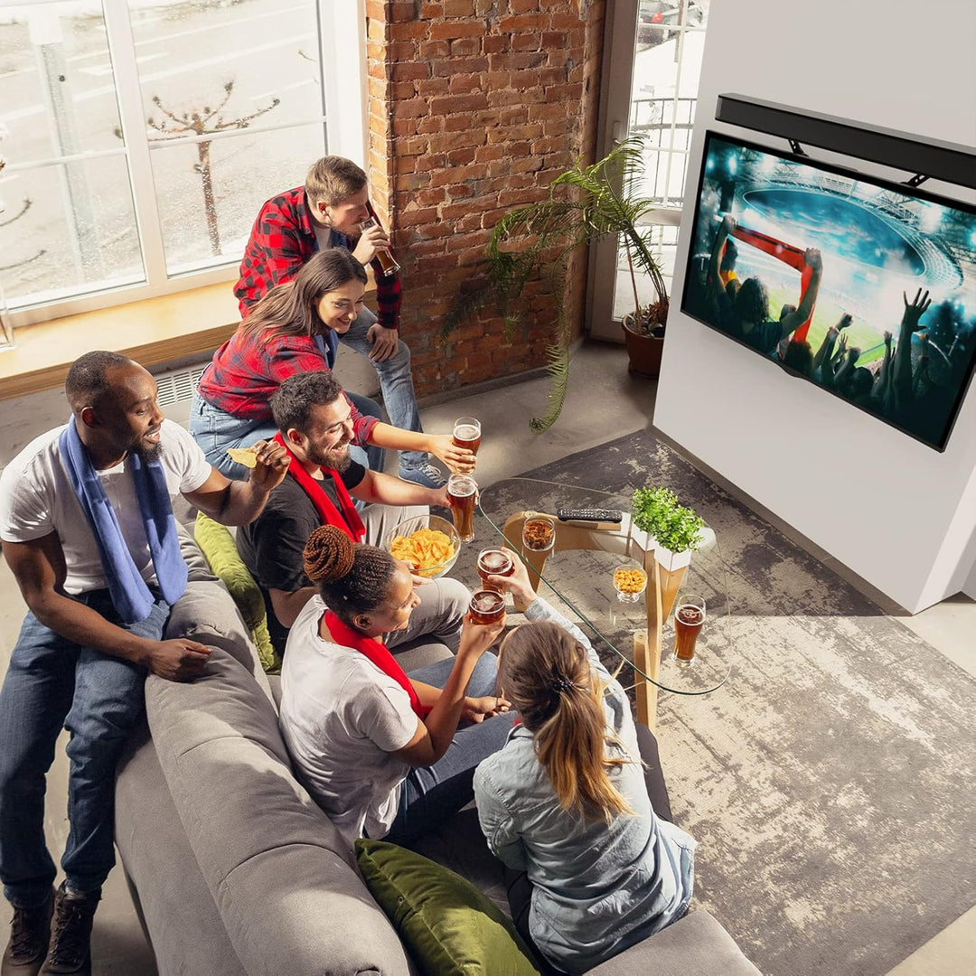 PUTORSEN Soundbar Halterung Universal für die Montage unter TV, für 23-65 Zoll TV, für die meisten S