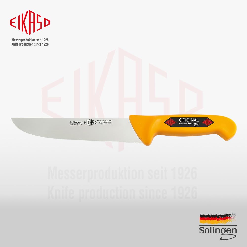 EIKASO Solingen Germany Fleischmesser Blockmesser 15cm Klinge Molybdänstahl 1.4116 aus Solingen Prof