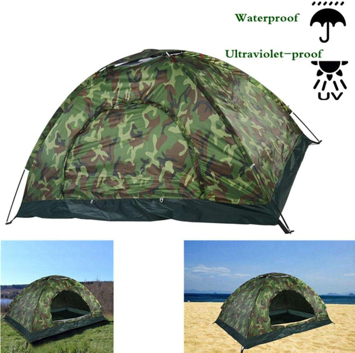 Acogedor Pop Up Strandzelt, mit Einer verschliessbaren Tür für 2-3 Personen, Outdoor-Tarnung UV-Schu