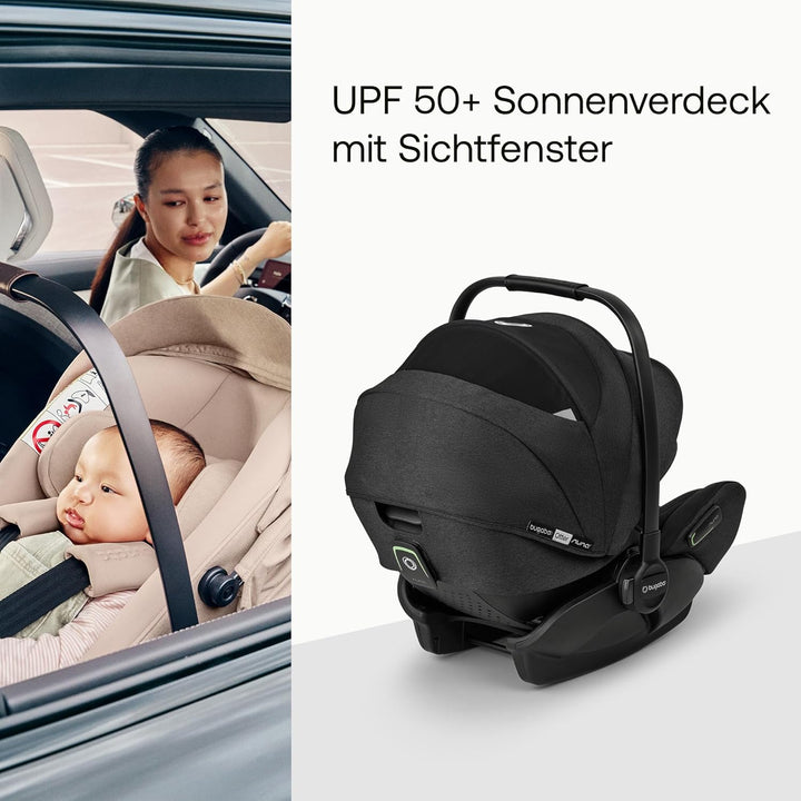 Bugaboo Otter by Nuna – i-Size Babyschale ab Geburt mit flacher Liegeposition, UPF 50+ Sonnenverdeck