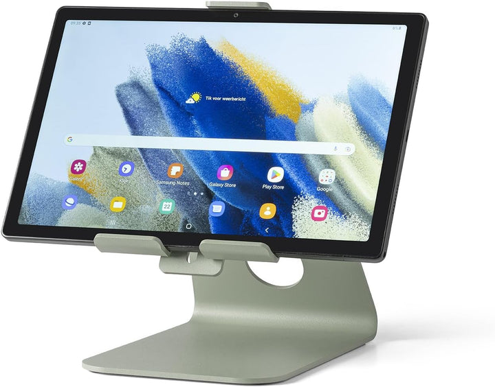 Tabdoq solide Tablet Tischhalterung kombinierbar mit Allen Tablets und iPad's von 8 bis 13 Zoll, grü