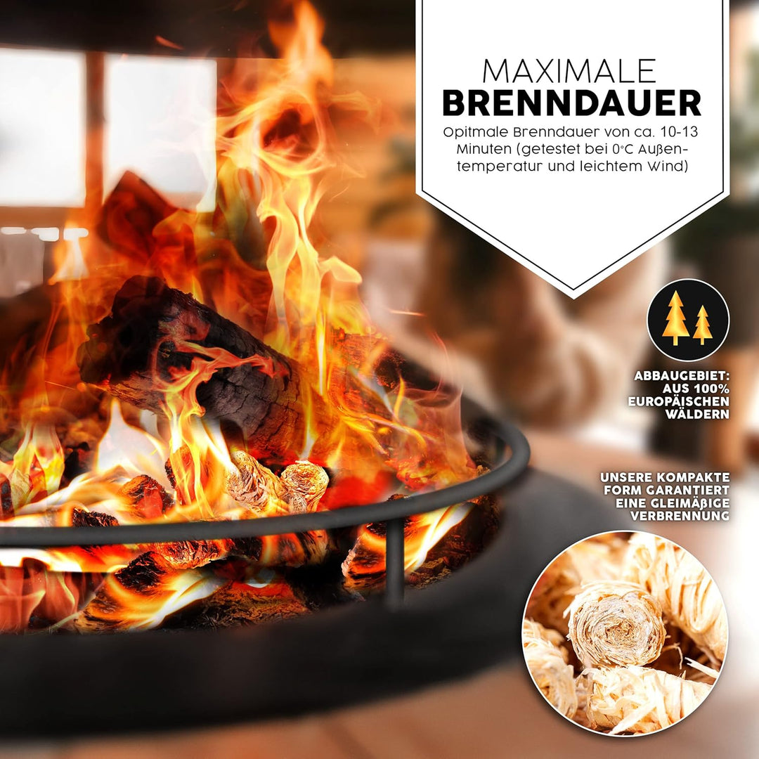grillas 3 kg Bio-Kaminanzünder und Öko-Grillanzünder ca. 240 Stück aus Holzwolle, in pflanzlichem Wa
